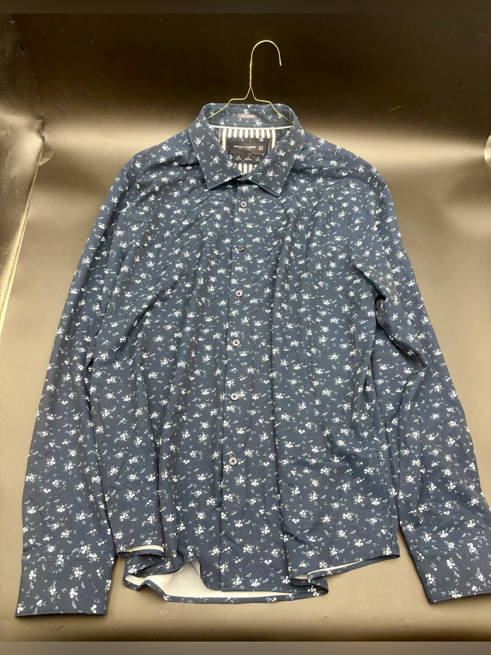 Denim & Flower by Ricky Singh Tech Comfort Men's Floral Long Sleeve Shirt - XL